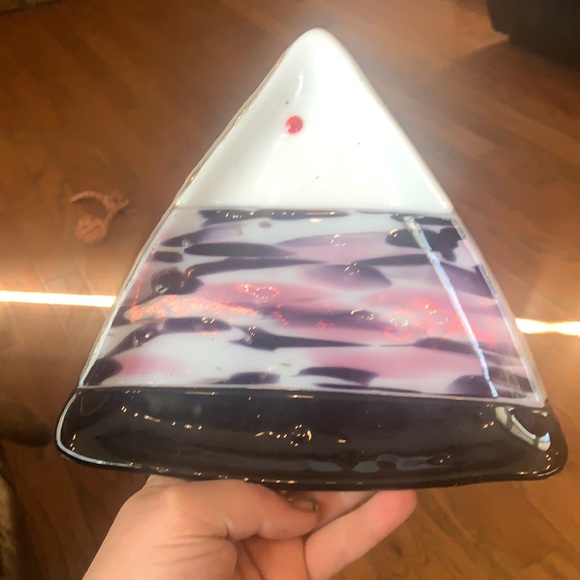 Handmade Decorative Fused Glass Tray - Picture 3 of 3